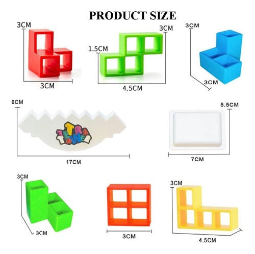 Torre De Equilibrio Juego Didactico Con Bloques De Tetris 32 1