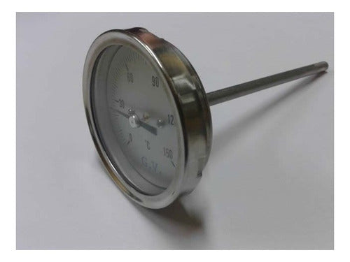 G.V. Thermometer Diameter 150mm Inox, Post, Vaina 150mm 0º to 500º 0