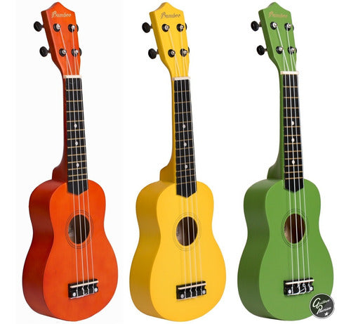 Premium Soprano Ukulele Pack Colors with Tuner, Case, and Pick 5