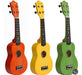 Premium Soprano Ukulele Pack Colors with Tuner, Case, and Pick 5