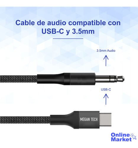 Generic Cable Adapter Audio Auxiliary Jack 3.5mm USB Type C Music 1