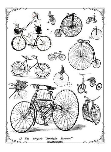 Bicicletas #01! Transfer Sheet 21 X 29 Cm 0