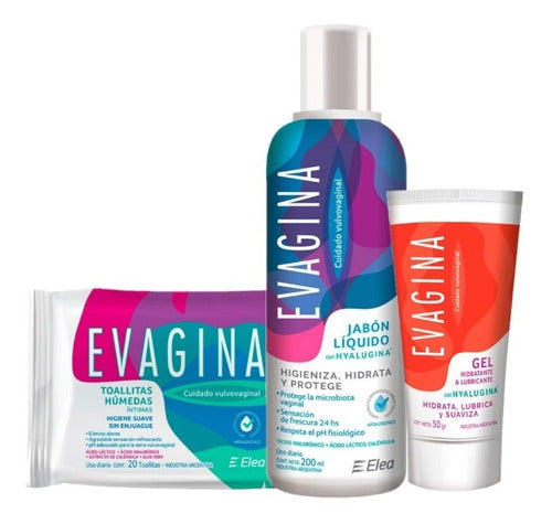 Evagina Kit Higiene Intima Toallitas Humedas + Gel + Jabon 0