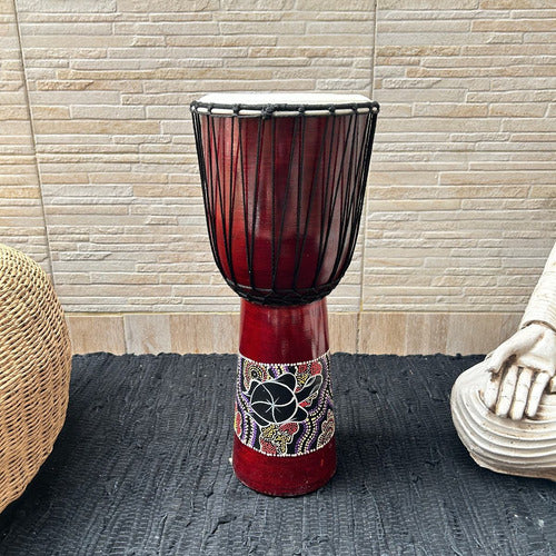 Pushkar Tienda Djembe 50 Cm Instrument from Indonesia Handcrafted Leather-Wood 2