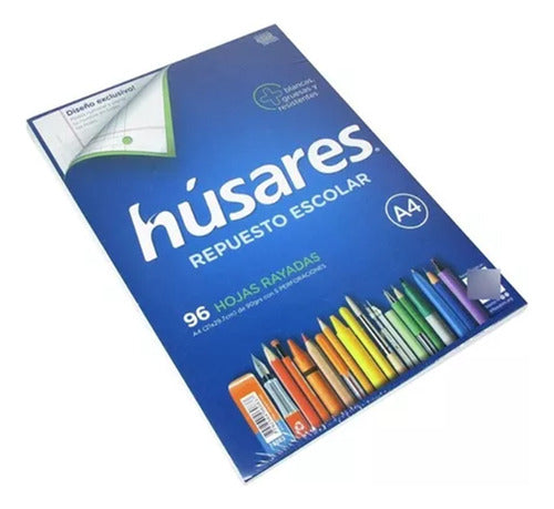 Húsares A4 Ruled Paper Replacement - 96 Sheets 0