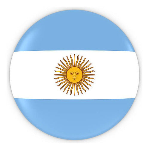 Mundial Metal Keychain - Argentina Flag 0