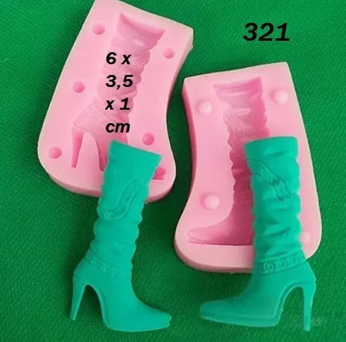 Molde De Silicona - Botas En 3d (*321) 1