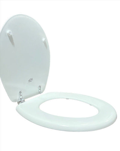 Toilet Seat Capea Laquered Wood with Metal Hardware 1