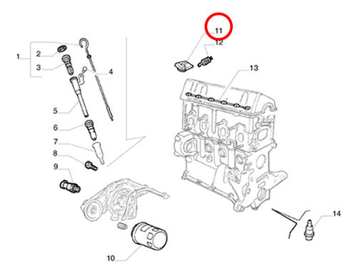 Tapa Aceite Original Fiat Palio Siena Fire 3