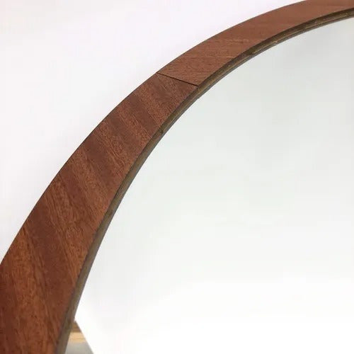 República Diseño Decorative Round Mirror with Wooden Frame 70cm Nordic 5