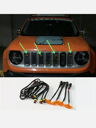 Jeep Renegade LED Grill Lights Orange - 4 Units 0