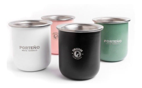Mate Stainless Steel Thermal Portene Box Trendy Gift Box - Mate Acero Inox Negro Termico Porteno Caja Regalo Trendy