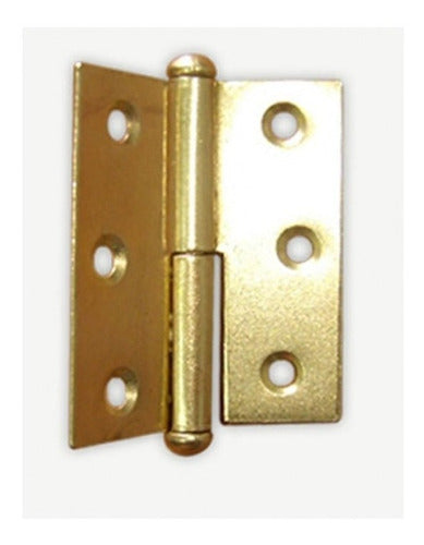 Metalúrgica Diego Left-Handed Zinc Yellow Hinge for Wardrobe 50mm 20 Pairs 1