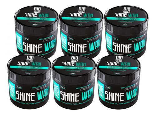 Cera Modeladora Shine Wax Big Barber 150g Profissional 6 Und 0