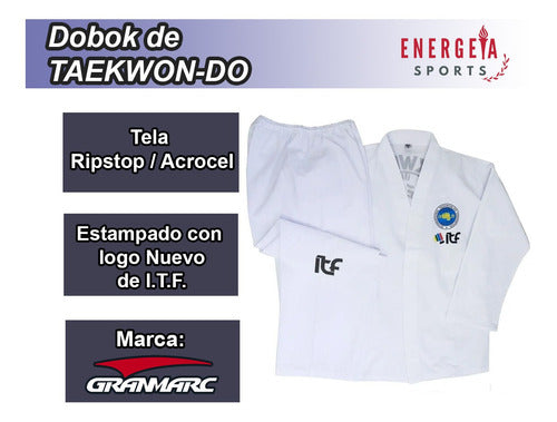 Gran Marc Taekwondo Dobok ITF Logo - New Sizes 3 or 4 1