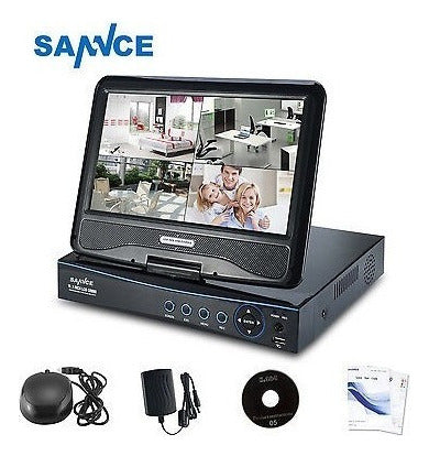 Sannce 10.1" LCD Monitor 720p 4CH DVR NVR HVR 3 in 1 1