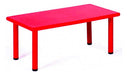 Lumax Red Rectangular Plastic Table 120 X 60 X 50 0