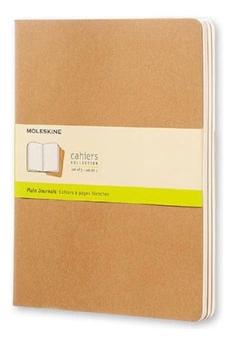 Libreta Moleskine Cahier Xl - Marron Kraft Plain X 3 0