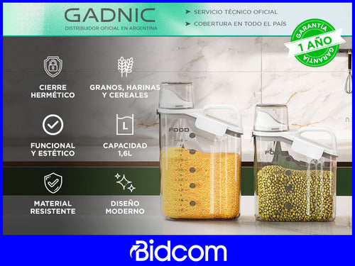 Gadnic Hermetic Container Cereal Dispenser Modern 1