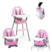 3-in-1 Baby Dining Chair Booster Seat High Low Lightweight + Bib 10