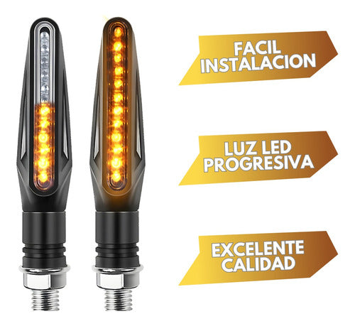 Secuencial Progresivo Guiño Moto Secuencial Kit X2 12V Led Progresivo Universal 4