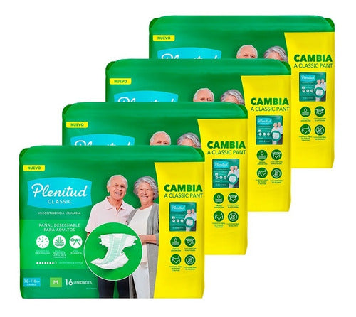 Plenitud Classic Adult Diaper M and G x 16 Pack x 4 8