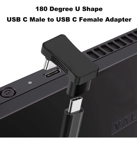 Areme Adaptador Usb C De Ngulo De 180 Grados, Paquete De 2 U 1