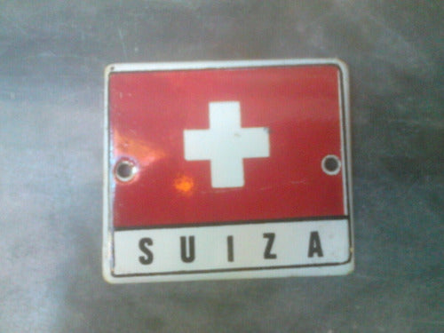 Chapa Cartel Esmaltado Suiza 0