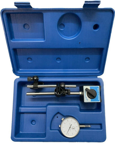 Magnetic Base + Dial Indicator Comparator 0-10mm with Case 0