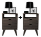 Sajo Retro Nightstand 2 Drawers Modern Wood Legs 1