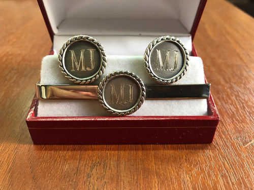 Customizable Tie Clip + Cufflinks Set 2