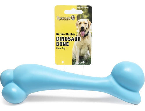 Roscoe's Pet Products Natural Rubber Dinosaur Bone Chew Toy 0