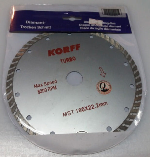 Disco Korff Turbo 180mm X 22.2mm - Herracor 1