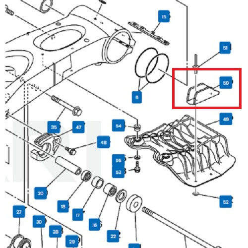 Yamaha Chain Guide Plastic YFZ 450R 5TG-22153-10-00 0