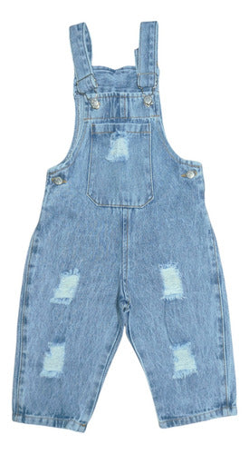 Denis Baby Denim Ripped Jumpsuit 0