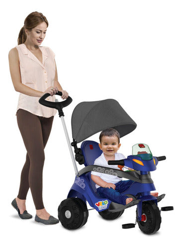 Velobaby Reclinavel C/ Capota Azul Bandeirante 368 1