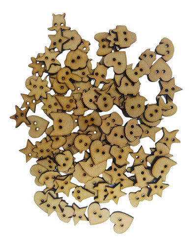 Christmas Combo: Stars Hearts Buttons MDF Vinyl 4