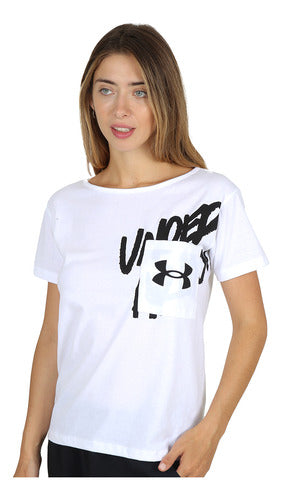 Under Armour Oversized Graphic Women’s T-Shirt in White 1