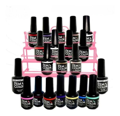 FemColor Semi-Permanent Nail Polish UV Set of 6 by Lefemme 2