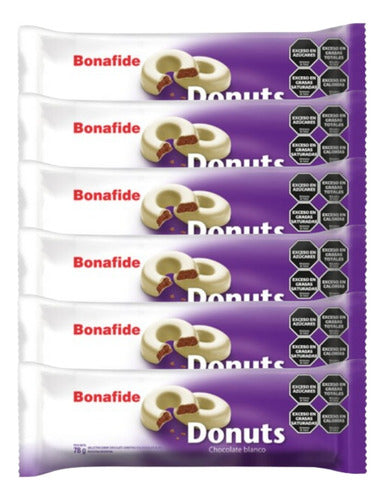 Bonafide Pack X6 Donuts Con Leche / Blanca / Bitter 78grs 4