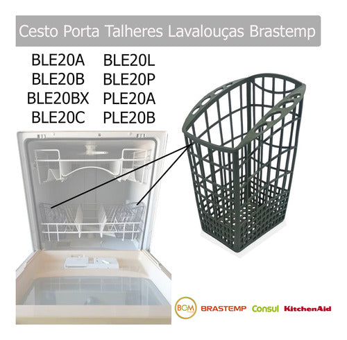 Cesto Porta Talheres Lava Louças Brastemp 8 Serviços Novo 1