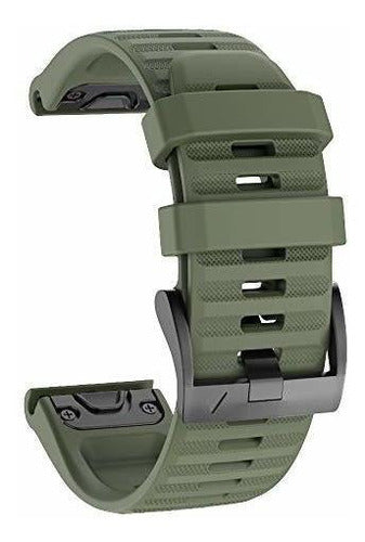 Isabake Watch Band for Garmin Fenix 6X/6X Pro 5X/5X Plus 3/3 HR 26mm Army Green 0