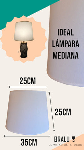 Lamp Shade for Floor or Table Lamp E27 Mendizabal 25x35x25 1