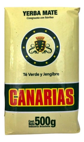 Canarias Yerba Mate Green Tea and Ginger 500g 0