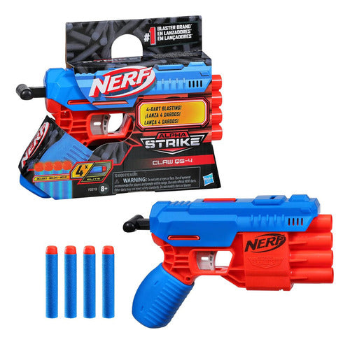 Lança Dardos Nerf Alpha Strike Fang Claw Qs-4 - Hasbro F2219 0