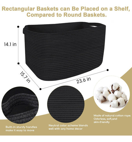 Megasket Extra Large Rectangular Storage Basket 1