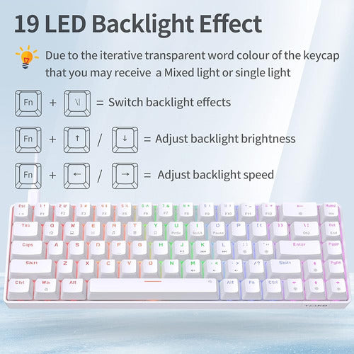 Tmkb 60 Por Ciento Gaming Keyboard Led Retroiluminado Ultra- 1