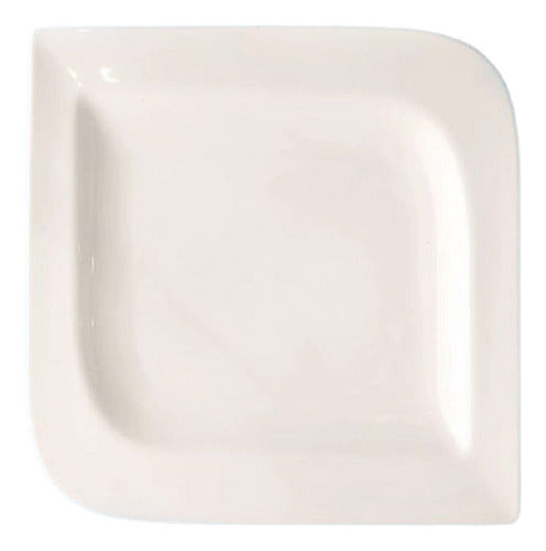 Set of 4 Square Serving Dishes with Handle Horeca Harmony 28 cm Porcelain H 0
