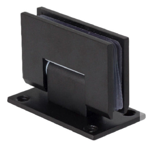 Generic Black Glass/Wall Hinge at 90° for Shower Doors 0