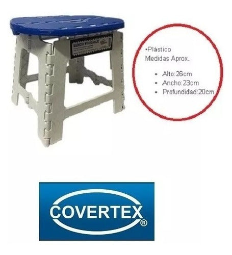 Covertex Mini Plastic Folding Stool 23x20x18 Resi 1